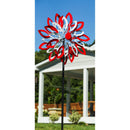 75"H Wind Spinner, Red and White Patriotic Leaves