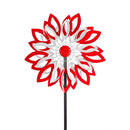 75"H Wind Spinner, Red and White Patriotic Leaves
