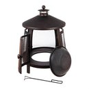 Tall firepit with chimney