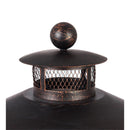 Tall firepit with chimney