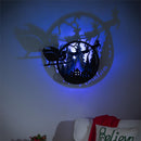 25"H x 25"L Laser-Cut Santa and Sled Shadow Wall Art