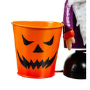 17.75"H Metal Halloween Gnome Garden Statuary with Planter