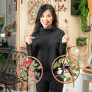 What She Shed Outdoor Hanging Décor, Metal, Circular Rustic Bird, 12", Set of 2