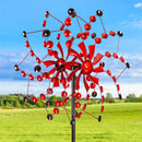 75"H Wind Spinner, Crimson Bubbles