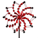 75"H Wind Spinner, Crimson Bubbles