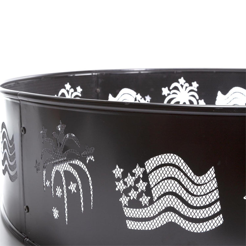 Flags and Fireworks Fire Ring