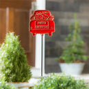 36"H Christmas Truck Distressed Metal Garden Stake