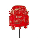 36"H Christmas Truck Distressed Metal Garden Stake