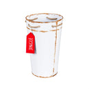Holiday Poinsettia Planter, French Bucket with Holiday Tag, Set of 3