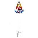 84"H Solar Wind Spinner, Multi-color Tulip