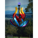 84"H Solar Wind Spinner, Multi-color Tulip
