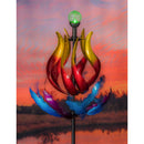 84"H Solar Wind Spinner, Multi-color Tulip