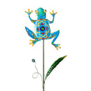 36" Talavera Frog Garden Stake, 3 Asst, 4 of Each, 12 Piece CDU