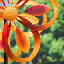 75"H Wind Spinner, Sunset Rings