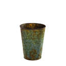 Set of 3 Nested Metal Planter with Leaf Embossing