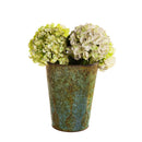 Set of 3 Nested Metal Planter with Leaf Embossing