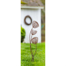36" Rust Colored Wildflower Garden Stake, 3 Asst, 2 of Each, 6 Piece CDU