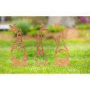 16" Gnome Rust Colored Garden Stake, 3 Asst, 4 of Each, 12 Piece CDU