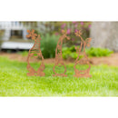 16" Gnome Rust Colored Garden Stake, 3 Asst, 4 of Each, 12 Piece CDU