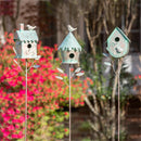 What She Shed Garden Stake, Birdhouse Green Patina Finished, 36", Asst of 3