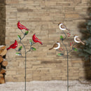 Metal Christmas Garden Stake with Birds 2 Asst, 6 of Each, CDU of 12