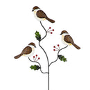 Metal Christmas Garden Stake with Birds 2 Asst, 6 of Each, CDU of 12