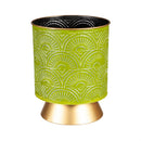 Multi-Color Metal Planters with Gold Base, Nested Set of 3