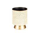 Multi-Color Metal Planters with Gold Base, Nested Set of 3