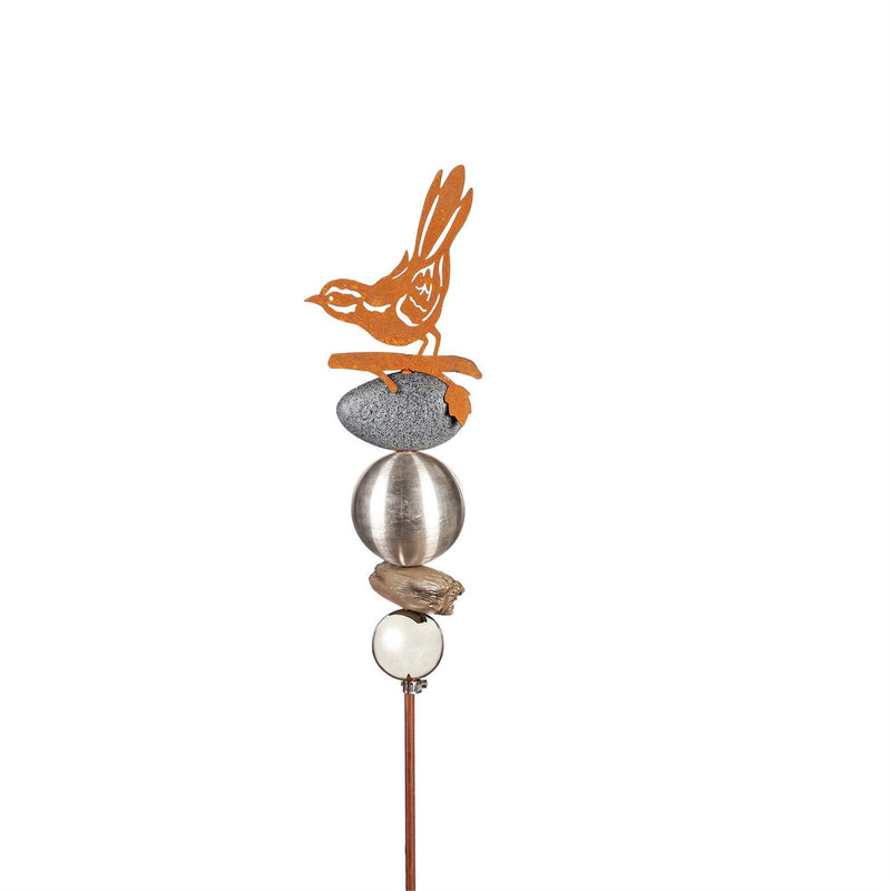 47"H Stacked Stone Garden Stake 3 ASST, 2 of EA