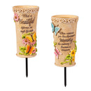 Memorial Garden Stake, Butterfly Vase Garden Stake, 8"H, CDU