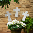 Memorial Garden Stake, Cross Resin Mini Garden Pick, 18"H, CDU