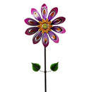 75"H Violet Flower Wind Spinner