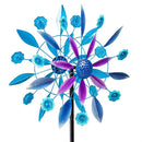 75"H Blue Starburst Wind Spinner