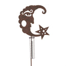 39"H Metal Rain Gauge Garden Stake, Sun and Moon