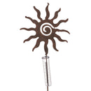 39"H Metal Rain Gauge Garden Stake, Sun and Moon