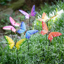 Pollinator Garden Stake, Metal Bouncing Butterfly, 28"H, Asst of 6, CDU