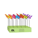Pollinator Garden Stake, Metal Bouncing Butterfly, 28"H, Asst of 6, CDU