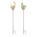 47"H Metal Garden Stake, Decoupage Rooster, In CDU