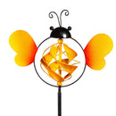 55"H Yellow Bug Wind Spinner