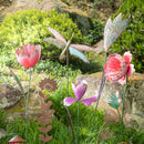 65"H Metal Statement Garden Stake, Blooming Iris