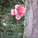 54"H Metal Statement Garden Stake, Blooming Peony