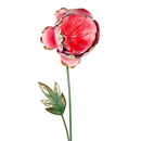 54"H Metal Statement Garden Stake, Blooming Peony