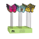 36"H Glass Garden Stake,  Butterfly
