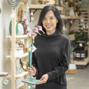 Metal Pink Flower Statuary