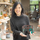 Metal and Glass Butterfly Gazing Ball Stand