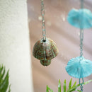72" Verdigris Finish Metal Mushroom Rain Chain