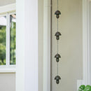 72" Verdigris Finish Metal Mushroom Rain Chain