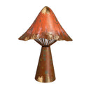 Evergreen Statuary,Terracotta Metal Mushroom Statuary,5x9x12.5 Inches