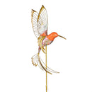 37"H Fluttering Hummingbird Metal Garden Stakes