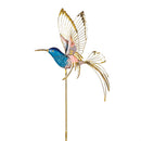 37"H Fluttering Hummingbird Metal Garden Stakes